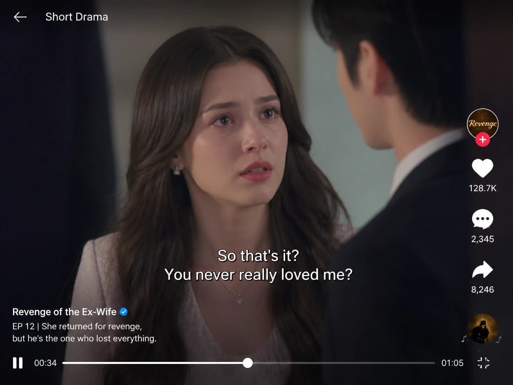 Seedance 2.5 short drama video with dialogue captions and social engagement controls